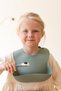 2-Piece Silicone Baby Feeding Set - Vacuum Feeding Bowl - Silicone Teething Spoon - Green - 7