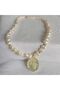 Heart and Pearl Medallion Pendant Necklace - 5