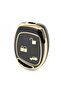 Luxury Ford Fiesta Mondeo Focus Transit Fusion 3 Button Nano Key Case Black Gold Gold Color