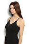 Women's Black Modal Strap Tank Top 1 Piece Code 614 - 3