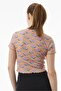 Women's Floral Printed Slim Fit Cropped t-shirt - 2