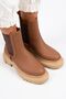 Emma Women's Genuine Leather Double Sided Elastic Tan Boots - 3