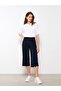 Women's Flat Capri with Elastic Waist - 3
