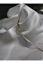 Gold Thin Men's Detailed Necklace Women's Stainless Steel Unisex Colorfast Does Not Tarnish