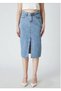 Etek Karyıkama Women's Denim Skirt High Waist - 2