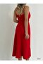 Women's Stylish Wedding Evening Dress with Straps and Belt - 2