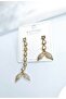 Xuping Vip Series Fish Model Zircon Stone Dangle Steel Earrings - 3