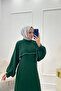 Woman's Stretch Fabric stone detailed hijab dress nms011 - 2