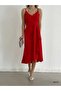 Women's Stylish Wedding Evening Dress with Straps and Belt - 3