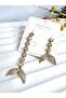 Xuping Vip Series Fish Model Zircon Stone Dangle Steel Earrings - 2