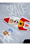 Baby Boy Rocket Embroidered Seasonal Baby Set - Printed Space Patterned Top and Bottom Baby Set - 2