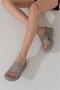 7673 Gray Women's Slippers - 5