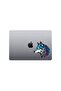 Blue Alpha Wolf Car, Motorcycle, Helmet, Laptop, Glass Sticker 14X13 cm - 4