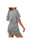 Shorts T-Shirt Suit Minimal Heart Printed - 2