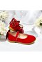 Girls' Red Butterfly-Figured Orthopedic Ballet Flats - 4