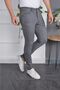 Men's Jeans Skinny Fit Lycra Anthracite Gray Skinny Leg Jeans - 2