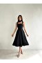 Flared cut square neck strap stylish modern design women's dress 151 - 2