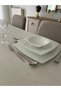 Cream Colored Glitter Guipure Detailed Care Free Living Room Tablecloth - 3