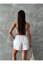 شورت صيفي من الكتان الأبيض المطرز بالدانتيل - مبطن، قصير - 5