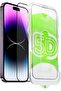 واقي شاشة زجاجي غير قابل للكسر لهاتف iPhone 14 Pro-15-16، غطاء كامل مع إطار أسود وسهل التركيب