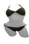 Green Color Edged Cream Women's Hand Knitted Underwear Bikini Set