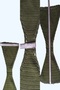 Green Color Edged Cream Women's Hand Knitted Underwear Bikini Set - 5