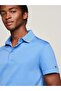 Men's Cotton Polo Collar Button Closure Short Sleeve Blue Polo Collar T-Shirt MW0MW31545-C30 - 4
