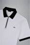 Men's Cotton Polo Collar Button Closure Short Sleeve White Polo Collar T-shirt24411319-010 - 4