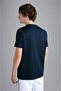 Men's Brand Logo Cotton Regular Fit Casual Navy Blue T-Shirt24411085-013 - 2