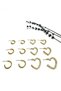 12-piece set of women's hoop earrings and serrated heart-shaped earrings, detailed combination set. - 2