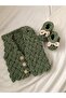 Alize Puffy Baby Vest Booties Hat Set - 3
