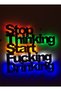 Stop Thinking Led Işıklı Ahşap Tablo 50x50cm - 2
