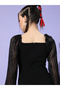 Ruched Ruffle Detail Mini Dress - 4