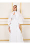 Sequin Detail Strappy A-Line Dress with Removable Cape Sleeves - 3