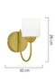 Esila Gold Painted Set of 2 Sconces Wall Lamp for Bedroom-Bed Head,Cafe,Restaurant - 2