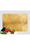 لوح تقطيع زجاجي ذهبي لامع 25*35 - 4