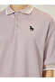 Oversized Solid Ribbed Polo T-Shirt - 5