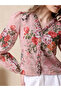 Georgette Floral Print Top with Ruffle Detail - 2