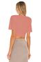 Women's Powder Side Gathered Silk Jersey Crop Top - 2