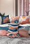 Set of 7 Double Sided Special Design Pastel Colored Digital Printed Throw Pillow Covers