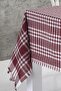 Claret Red Gingham Pattern Tablecloth - 2