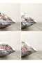 4-Piece Double Sided Flower Car Special Design Digital Printed Modern Raschel Knitted Throw Pillow Cover Set - 2