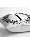 Black and White Wreathed Letter I Special Design Digital Printed Pillow Cushion Cover - 3
