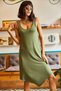 Women's Khaki Ethnic Strappy Asymmetrical Dress ELB-19000612 - 6