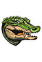 Wild Crocodile Sticker for Car, Motorcycle, Helmet, Laptop, Window Sticker 14x11 Cm