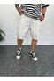 Men's White Premium Baggy Fit Jeans Capri Comfortable Fit Denim Shorts