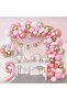 Luxury Pink Rose Gold Pink Foil Balloon Birthday Party Set Ornament - 3