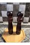 2-Piece Natural Wooden High Quality Spice Grinder Black Pepper, Salt Grinder Hand Mill Set