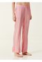 Women's Pink Pure Silk Pajamas Suit Set - 5