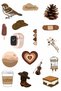 Vsco Brown Aesthetic Planner Bullet Journal Laptop Sticker Set 3,5cm - 30 Pieces - 3